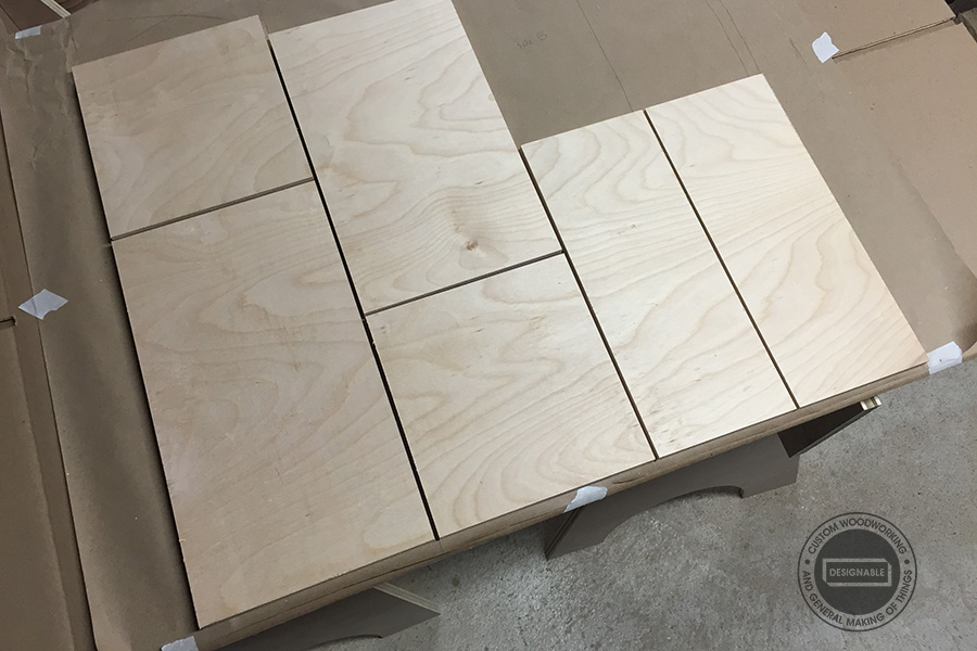 cut the plywood pieces to size