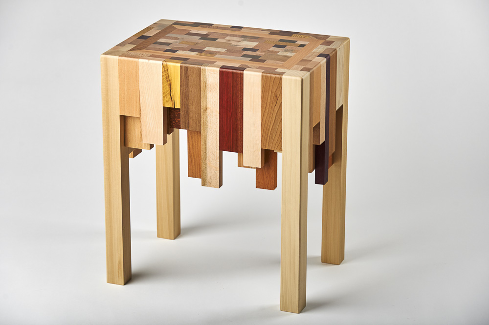 scrap wood end grain end table